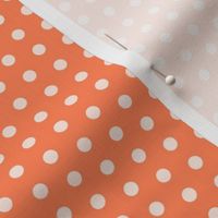 Dots, Polka Dots, Orange and Light Orange Polka Dots Summer Fabric, Spring Fabric