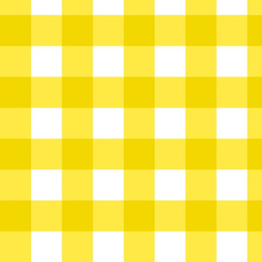 Gingham Yellow and White, Check Pattern Yellow and White, Yellow  and White Plaid