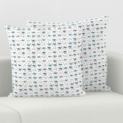 Blue and earthy eye star watercolor pattern - trendy stars and eyes p65 - 5