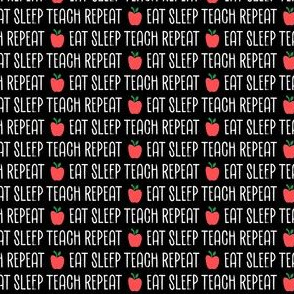 Eat Sleep Teach Repeat - Apple - black - LAD21