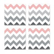 1" white gray pink ombre chevron