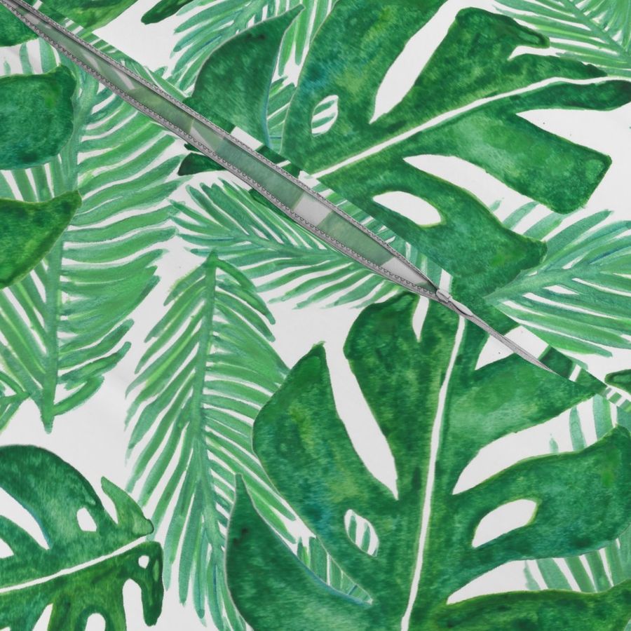 Tropical Monstera Leaf Pattern