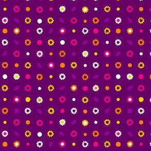 daisy grid on  karmic purple