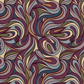 Crazy Swirls Earthy Purples