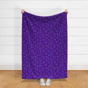 extra large daisy grid - brights on violet blue