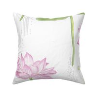 Moody Large Floral Lotus Flowers - Light