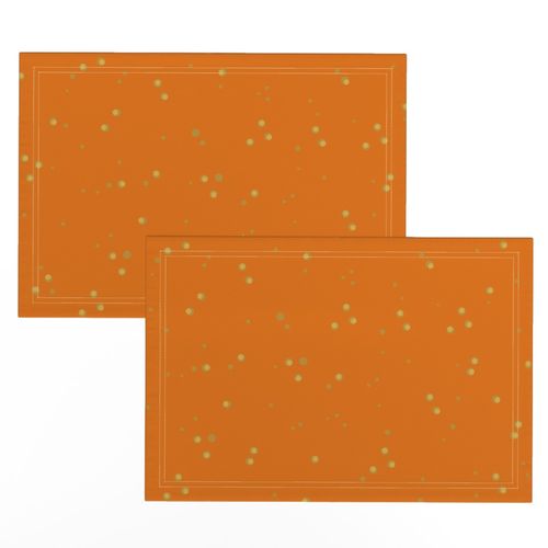 Chinese Takeout Gold Dots on Orange