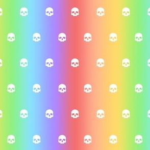 Rainbow Skull Polkadots