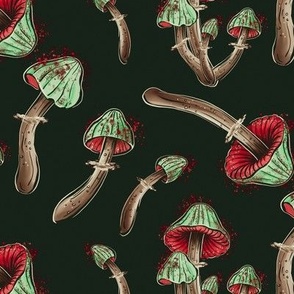 Fluorescent mushrooms, mushroom, mushrooms, potion, witchcraft, magic mushrooms, mushroom pattern, green mushrooms, magical potion, poisonous mushrooms, fairy-mushroom, mushroom potion, witchcraft potion.