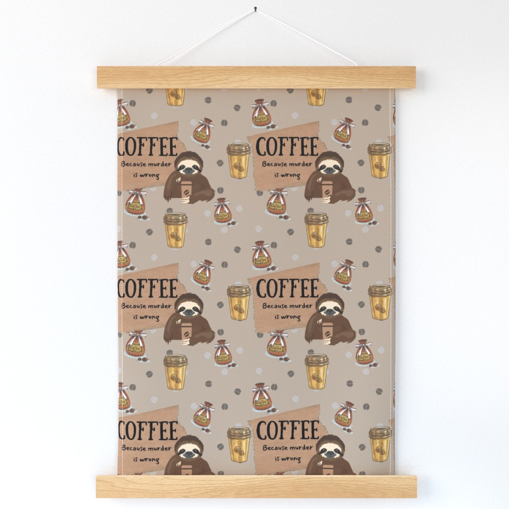 Sloth Coffee polka dots 