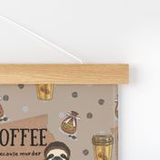 Sloth Coffee polka dots 