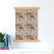 Sloth Coffee polka dots 