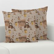 Sloth Coffee polka dots 