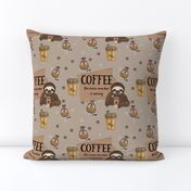 Sloth Coffee polka dots 