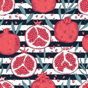 Pomegranate and stripes | summer vacation holiday | kitchen | trend