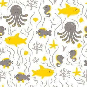 Sea animals pattern 03