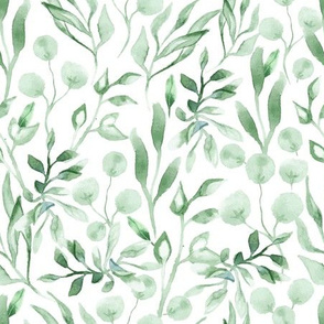 Watercolor leavess pattern 02