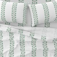 Berry Vine Stripe Anne Custom Greens on White