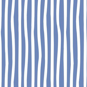 Small scale // Monochromatic lines coordinate // denim blue and white vertical stripes