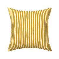 Small scale // Monochromatic lines coordinate // goldenrod yellow and white vertical stripes