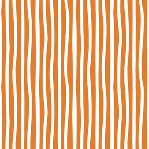 Tiny scale // Monochromatic lines coordinate // tahiti orange and white vertical stripes