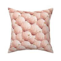 Seashells Pearl Treasure | Small | Hint of Coral+Gold Tone