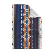 Native American Water Pattern Bold Lg Scale Tribal Vertical Stripes