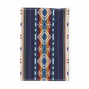 Native American Water Pattern Bold Lg Scale Tribal Vertical Stripes