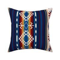 Native American Water Pattern Bold Lg Scale Tribal Vertical Stripes