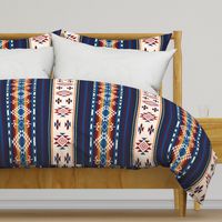 Native American Water Pattern Bold Lg Scale Tribal Vertical Stripes