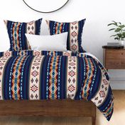 Native American Water Pattern Bold Lg Scale Tribal Vertical Stripes