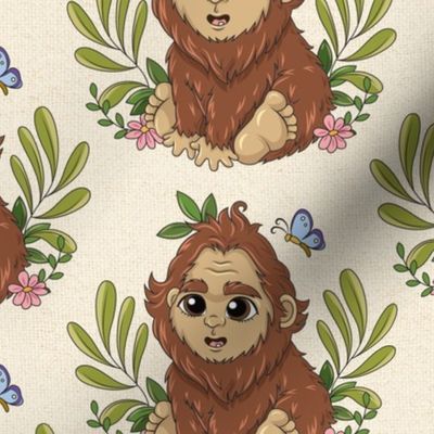 Baby Bigfoot on Ivory Canvas