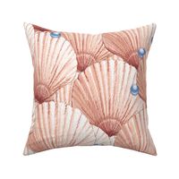 Seashells Pearl Treasure | Lg | Hint of Coral + Soft Blue