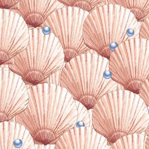 Seashells Pearl Treasure |Small| Hint of Coral + Soft Blue