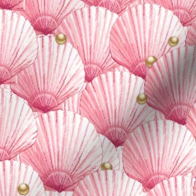 Seashells Hidden Treasure |Small| Lotsa Pink + Gold Tone