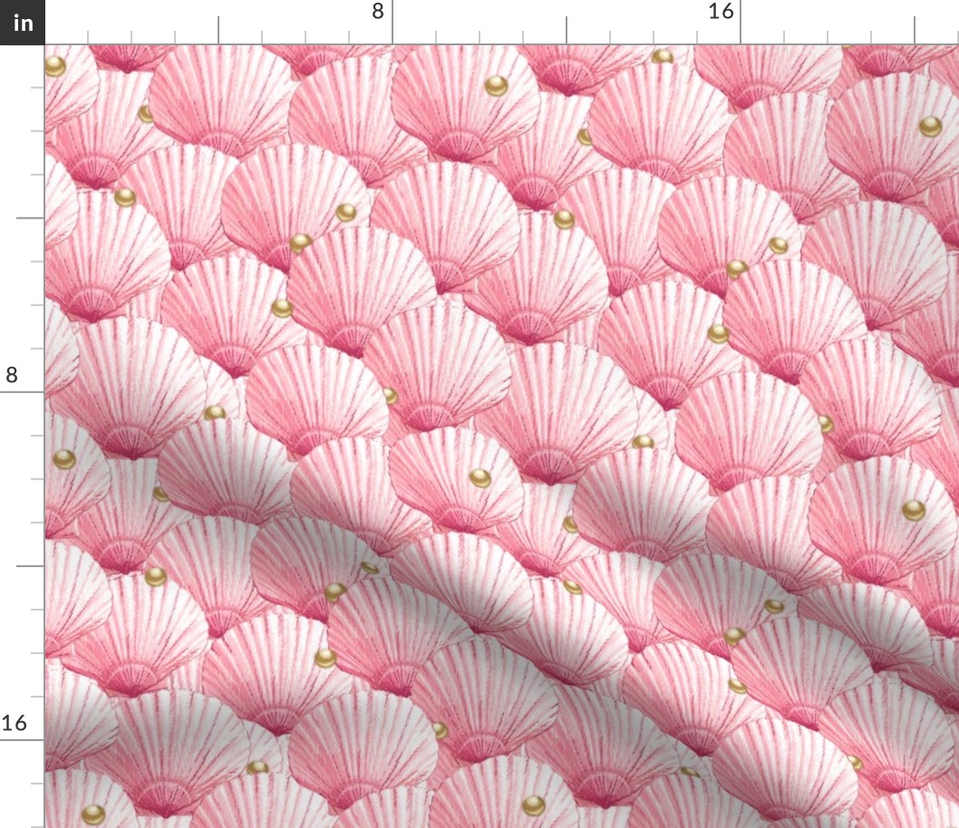Seashells Hidden Treasure |Small| Lotsa Pink + Gold Tone