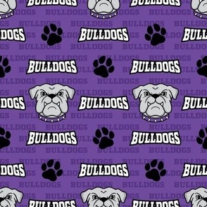 Bulldogs Mascot Purple