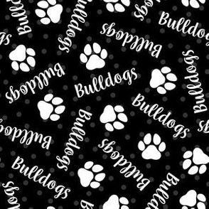 Bulldogs Paw Prints Black