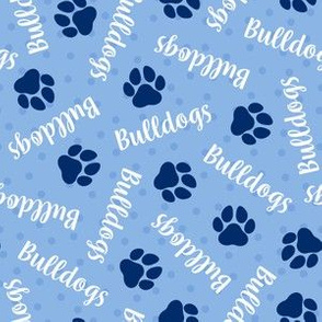 Bulldogs Paw Prints Carolina/Columbia Blue