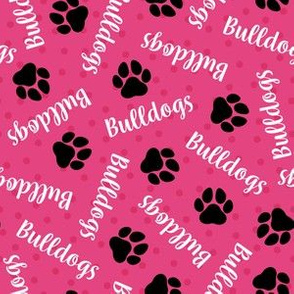 Bulldogs Paw Prints Pink