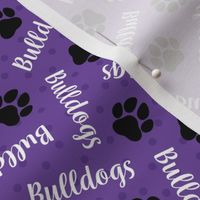Bulldogs Paw Prints Purple