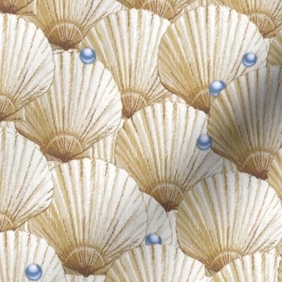 Seashells Hidden Treasure |Small| Cream + Soft Blue