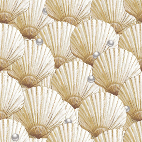 Seashells Hidden Treasure |Large| Cream + Pearl
