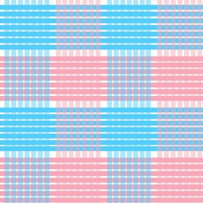 Baby blue and pink Colors plaid