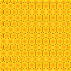 Orange Honeycombs Geometric Seamless Pattern