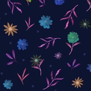 Neon floral pattern 