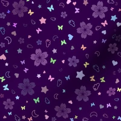 kawaii lolita sprinkles purple