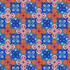 Tile - blue and orange 