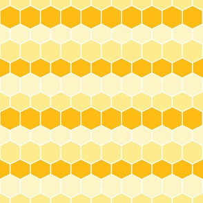 Small Light Yellow and Orange Honeycombs Geometric Seamless Pattern