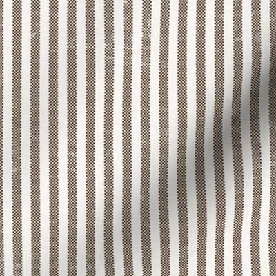 AEGEAN WIDE TICKING STRIPE BROWN